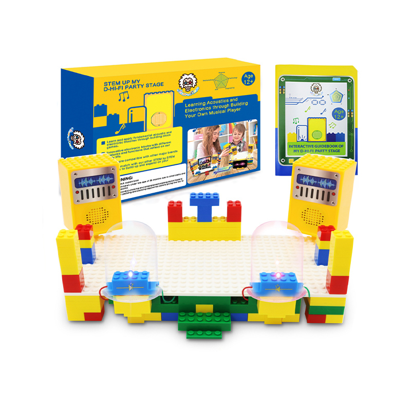 What are the benefits of the fun design of educational toys party stage in extending children's focused participation time at parties?